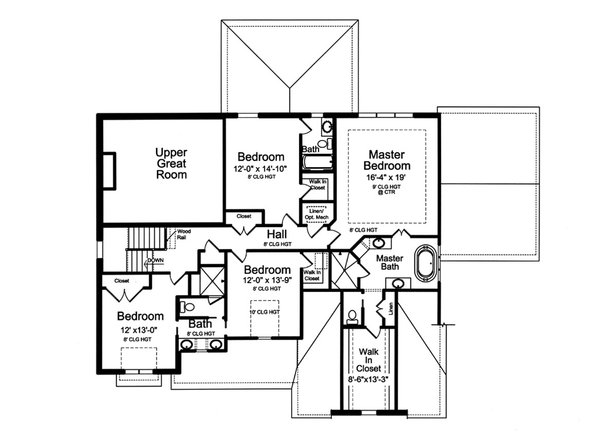 Architectural House Design - Farmhouse Floor Plan - Upper Floor Plan #46-922