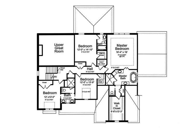 Home Plan - Floor Plan - Upper Floor for Farmhouse House Plan #46-922 - 4 bed, 3.5 bath