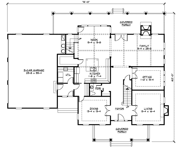 Dream House Plan - Traditional Floor Plan - Main Floor Plan #132-171