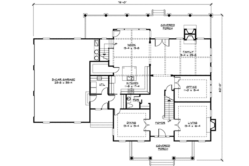 Traditional Style House Plan - 4 Beds 3.5 Baths 4552 Sq/Ft Plan #132 ...