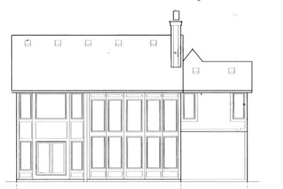 Exterior - Rear Elevation for Traditional House Plan #6-210 - 3 bed, 2.5 bath