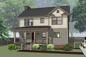 Architectural House Design - Country Exterior - Front Elevation Plan #79-189