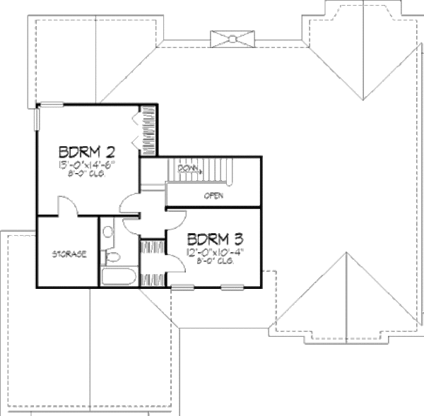 Traditional Floor Plan - Upper Floor Plan #320-362