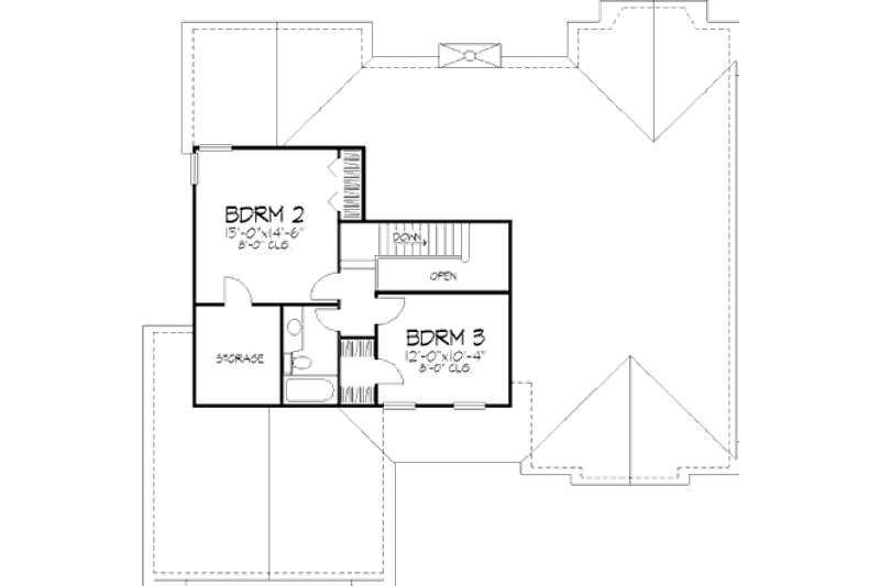 Dream House Plan - Floor Plan - Upper Floor for Traditional House Plan #320-362 - 3 bed, 3 bath