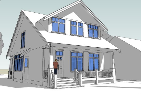 Exterior - Front Elevation for Craftsman House Plan #528-3 - 3 bed, 2.5 bath