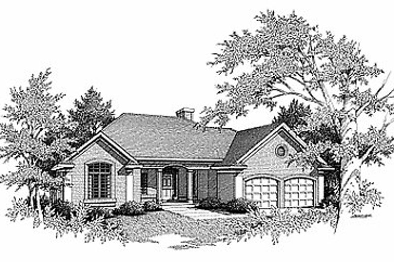 Architectural House Design - Traditional Exterior - Front Elevation Plan #70-291
