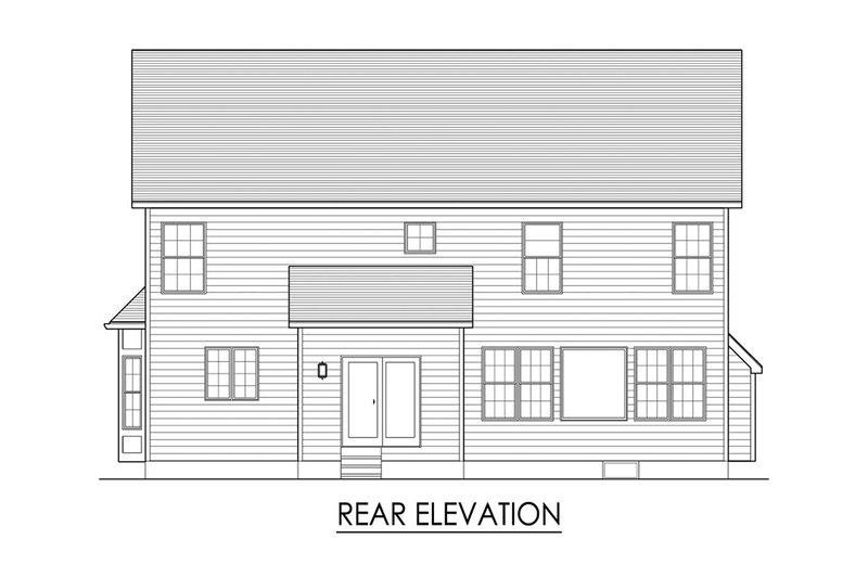 Dream House Plan - Exterior - Rear Elevation for Traditional House Plan #1010-232 - 4 bed, 3.5 bath