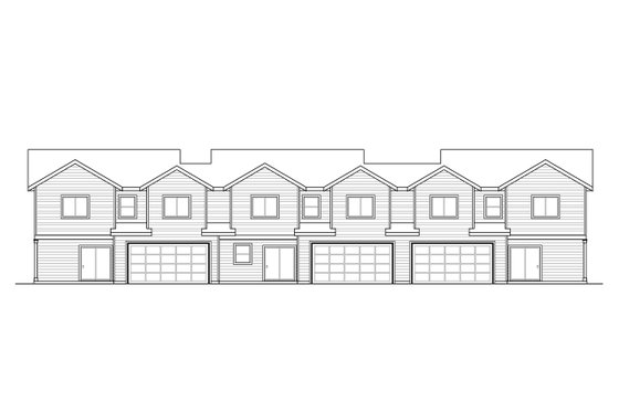 Exterior - Rear Elevation for Craftsman House Plan #124-1281 - 9 bed, 6.5 bath