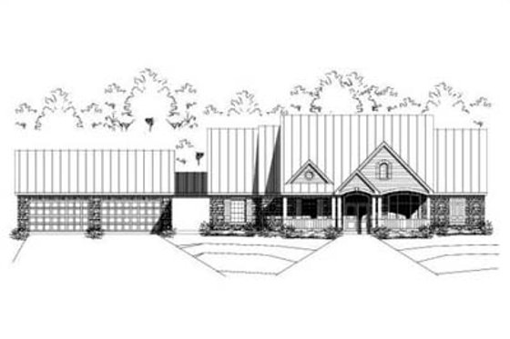 Exterior - Front Elevation for Traditional House Plan #411-147 - 3 bed, 3 bath