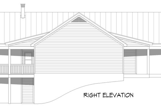 Exterior - Other Elevation 1 for Southern House Plan #932-945 - 2 bed, 2 bath