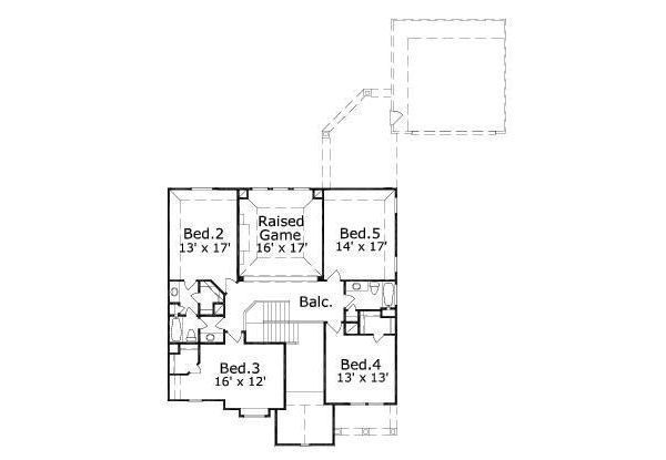 European Floor Plan - Upper Floor Plan #411-561