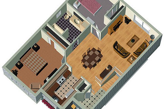 Photo for Cottage House Plan #25-127 - 2 bed, 1 bath