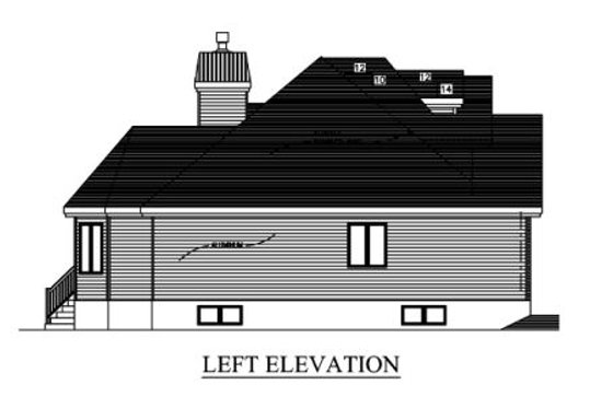 Exterior - Other Elevation 1 for European House Plan #138-317 - 3 bed, 1 bath