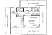 Country Style House Plan - 3 Beds 1.5 Baths 1399 Sq/Ft Plan #11-212 