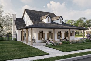 Southern Exterior - Front Elevation Plan #455-546