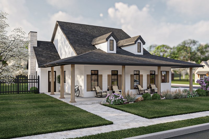 Dream House Plan - Southern Exterior - Front Elevation Plan #455-546