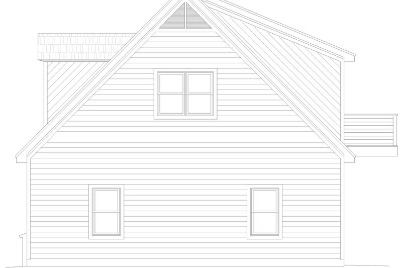 House Blueprint - Exterior - Other Elevation 1 for Southern House Plan #932-1340, 0 bath