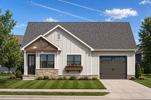 Exterior - Front Elevation for Cottage House Plan #20-2636 - 3 bed, 2 bath