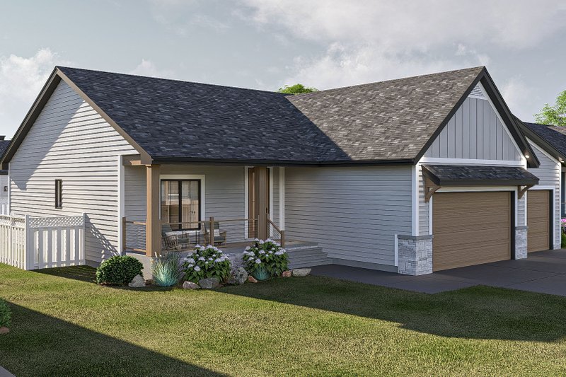 House Design - Exterior - Other Elevation 1 for Modern House Plan #455-357 - 3 bed, 2 bath