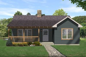 Architectural House Design - Country Exterior - Front Elevation Plan #22-125