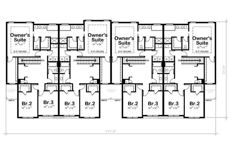 Home Plan - Floor Plan - Upper Floor for Traditional House Plan #20-2382 - 12 bed, 2.5 bath