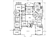 Mediterranean Style House Plan - 4 Beds 4.5 Baths 6755 Sq/Ft Plan #135-165 