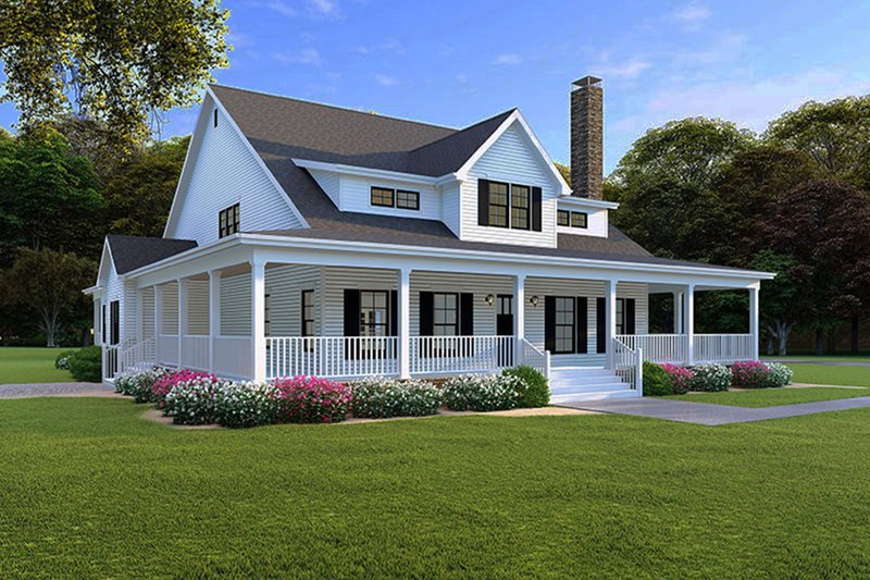 Dream House Plan - Farmhouse Exterior - Front Elevation Plan #923-108