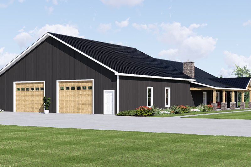 Architectural House Design - Exterior - Other Elevation 1 for Barndominium House Plan #1064-482 - 3 bed, 2.5 bath