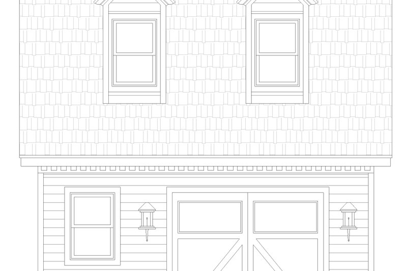 House Blueprint - Exterior - Front Elevation 3 for Southern House Plan #932-1340, 0 bath