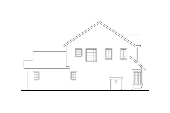 Exterior - Other Elevation for Country House Plan #124-1208 - 4 bed, 3.5 bath
