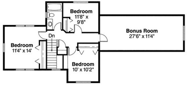 Craftsman Floor Plan - Upper Floor Plan #124-718