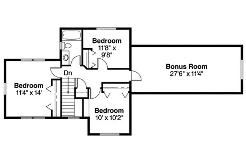 Dream House Plan - Floor Plan - Upper Floor for Craftsman House Plan #124-718 - 4 bed, 2 bath