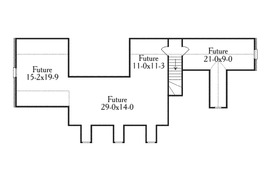 Floor Plan - Other Floor for Traditional House Plan #406-256 - 3 bed, 2.5 bath