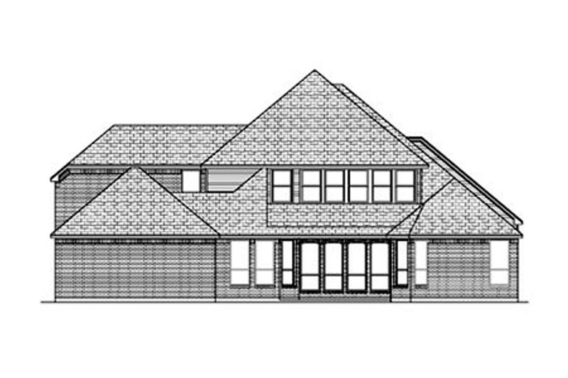 Home Plan - Exterior - Rear Elevation for European House Plan #84-430 - 5 bed, 4.5 bath