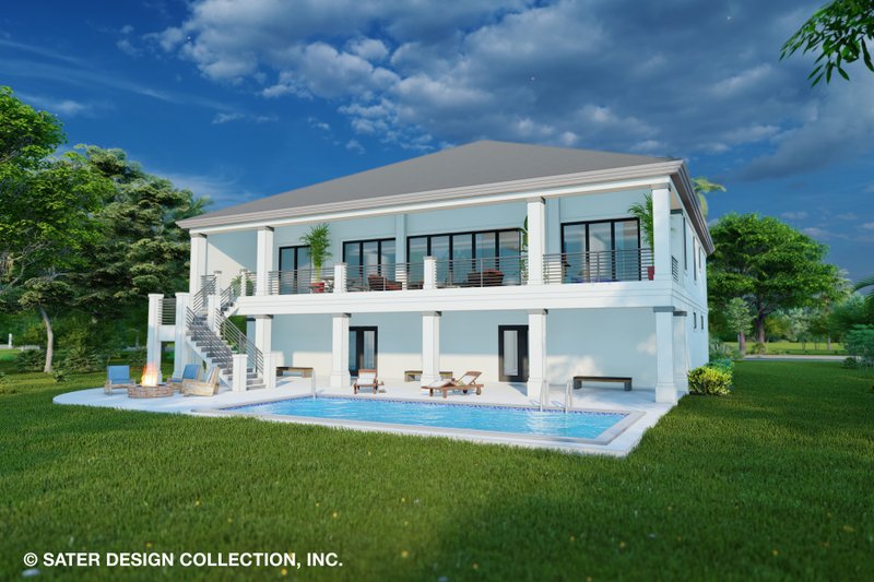 House Plan Design - Exterior - Rear Elevation for Contemporary House Plan #930-532 - 3 bed, 3.5 bath
