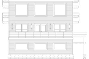 Exterior - Front Elevation 3 for Contemporary House Plan #932-1189 - 2 bed, 2.5 bath