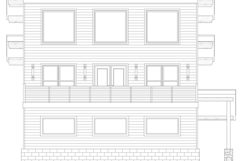 Home Plan - Exterior - Front Elevation 3 for Contemporary House Plan #932-1189 - 2 bed, 2.5 bath