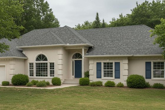Exterior - Front Elevation for European House Plan #90-104 - 3 bed, 2.5 bath
