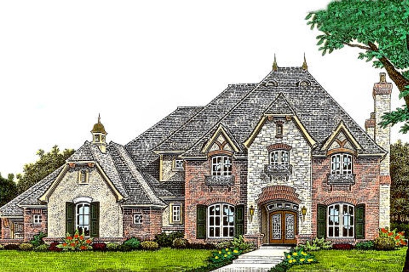 Dream House Plan - European Exterior - Front Elevation Plan #310-974