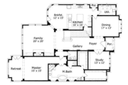 European Style House Plan - 5 Beds 3 Baths 5160 Sq/Ft Plan #411-196 