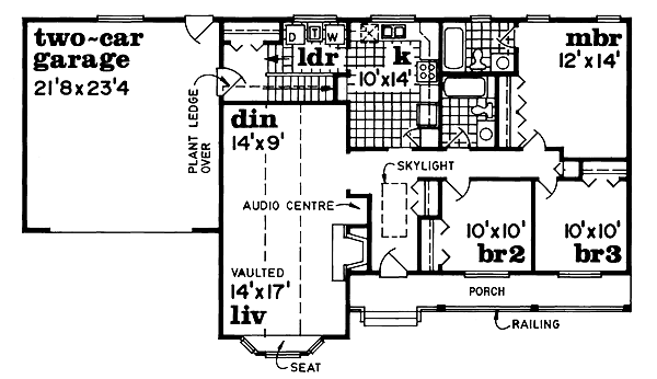 Traditional Floor Plan - Main Floor Plan #47-205