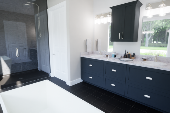 Interior - Master Bathroom for Barndominium House Plan #1116-14 - 4 bed, 2.5 bath