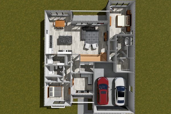 House Blueprint - Farmhouse Floor Plan - Main Floor Plan #513-2379