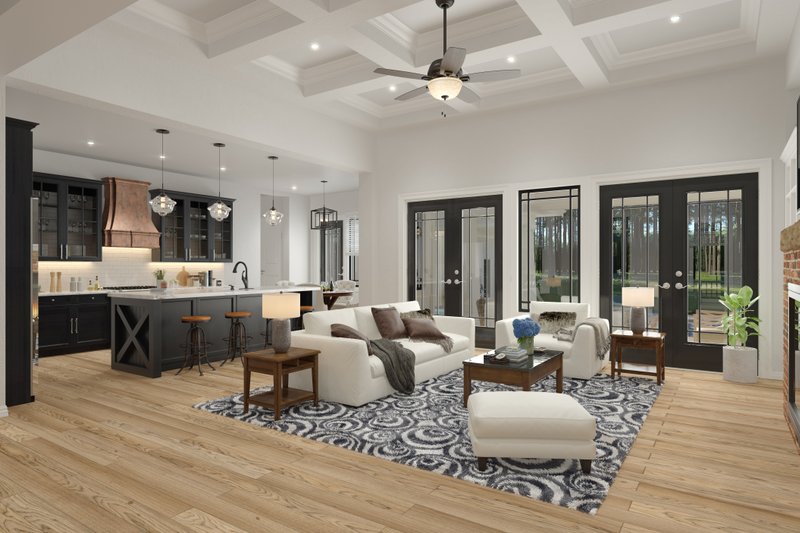 House Blueprint - Interior - Family Room for Farmhouse House Plan #930-540 - 3 bed, 4 bath