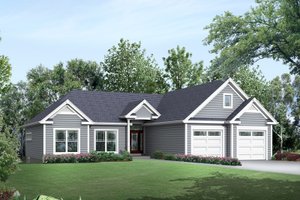 Ranch Exterior - Front Elevation Plan #57-615