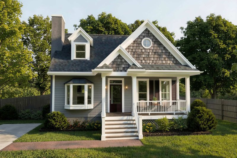 Bungalow Style House Plan - 3 Beds 2.5 Baths 1568 Sq/Ft Plan #79-314 Exterior