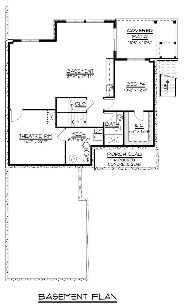 Architectural House Design - Beach Floor Plan - Lower Floor Plan #1064-27