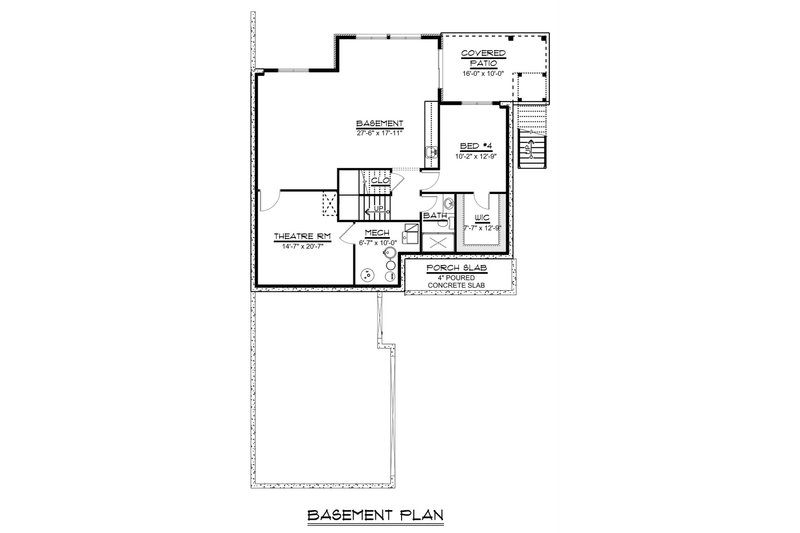 Dream House Plan - Floor Plan - Lower Floor for Beach House Plan #1064-27 - 3 bed, 2.5 bath