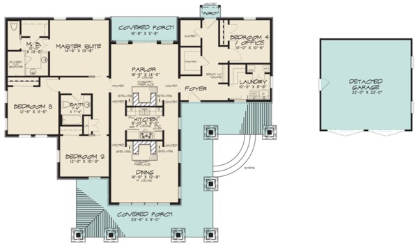 Home Plan - Modern Floor Plan - Main Floor Plan #923-83