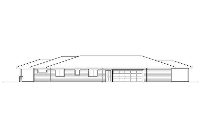 Home Plan - Exterior - Other Elevation 1 for Prairie House Plan #124-1125 - 3 bed, 2 bath